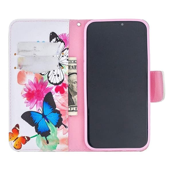 Plånboksfodral Apple iPhone 16 Pro – Färgglada Fjärilar