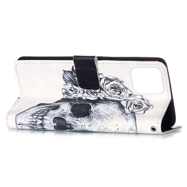 Plånboksfodral iPhone 16 Pro Max – Döskalle / Rosor