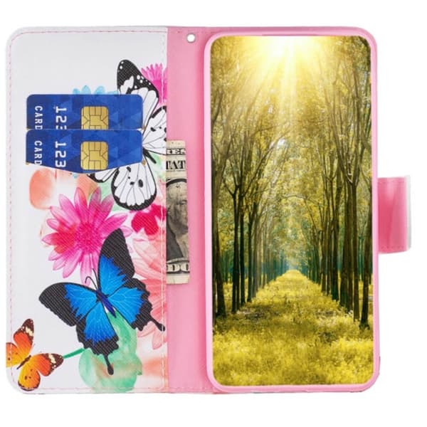Plånboksfodral Apple iPhone 16 – Färgglada Fjärilar