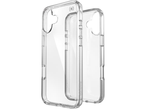 Speck Presidio Perfect Clear Apple iPhone 16 Plus Clear - with Microban, Cover, Apple, iPhone 16 Plus, 17 cm (6.7"), Transparent