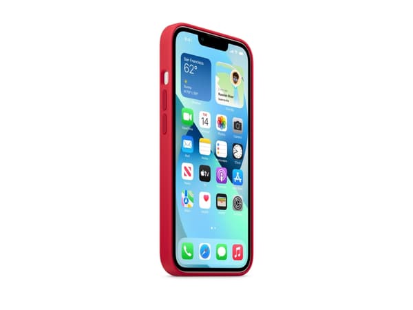 Apple - Baksidedeksel for mobiltelefon - MagSafe-samsvar - silikon - rød - for iPhone 13