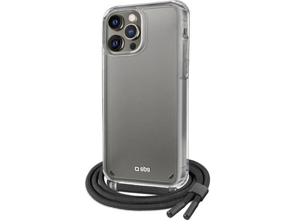SBS Mobile SBS Transparent cover with coloured neck strap for iPhone 13 Pro