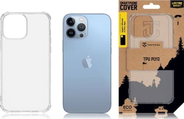 Dėklas Tactical TPU Plyo dangtelis, skirtas Apple iPhone 13 Pro Max Transparent