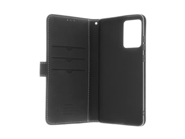 Insmat - Lommebok for mobiltelefon - ekte skinn, kartong+papir+aluminiumsfolie, bomullssting, termoplast-polyuretan (TPU) - for Motorola Moto G85
