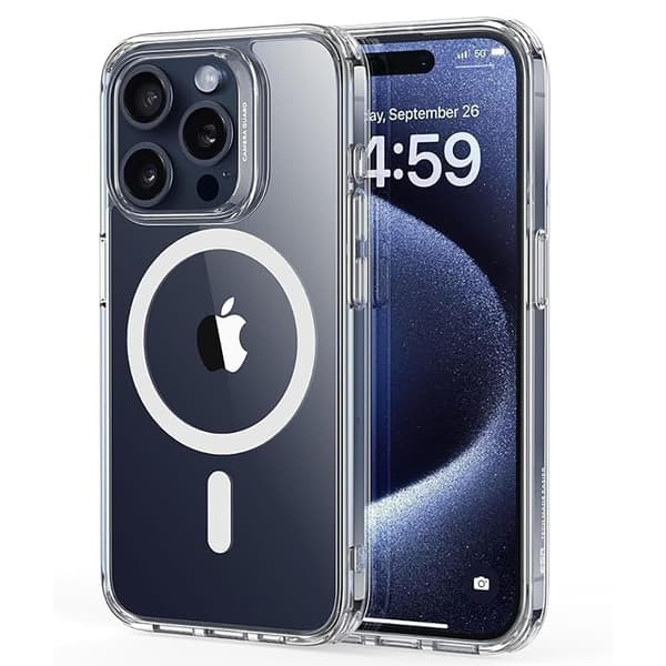 Magnetisk Trådlös Laddning - Stöttåligt Skal för iPhone 16 Pro Max!