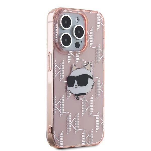 Karl Lagerfeld iPhone 15 Pro Max Mobilskal IML Choupette Head - Rosa