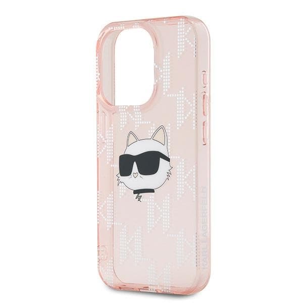 Karl Lagerfeld iPhone 15 Pro Max Mobilskal IML Choupette Head - Rosa