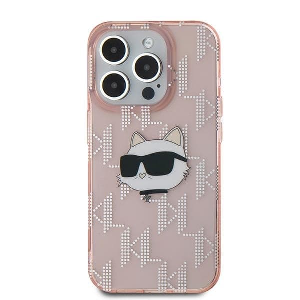 Karl Lagerfeld iPhone 15 Pro Max Mobilskal IML Choupette Head - Rosa