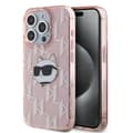 Miniatyrbild 1 av 8: Karl Lagerfeld iPhone 15 Pro Max Mobilskal IML Choupette Head - Rosa