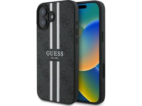 Guess Guess GUHMP16MP4RPSK iPhone 16 Plus 6.7" czarny/black hardcase 4G Printed Stripes MagSafe