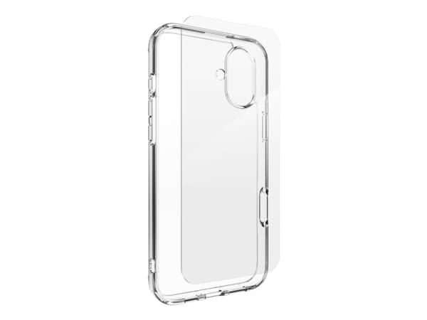 Zagg InvisibleShield Glass Elite 360 - Matkapuhelimen takakuori - kirkas - karkaistulla suojalasilla - Apple iPhone 16 Plus -puhelimelle
