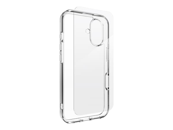 Zagg InvisibleShield Glass Elite 360 - Matkapuhelimen takakuori - kirkas - karkaistulla suojalasilla - Apple iPhone 16 Plus -puhelimelle