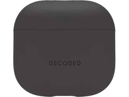 Decoded Silicone Aircase - skyddande silikonfodral för AirPods 4:e generation (kol)