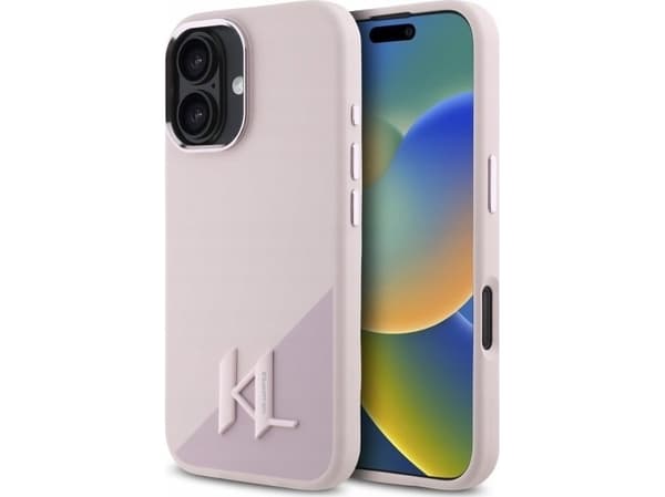 Karl Lagerfeld Karl Lagerfeld Karl Lagerfeld KLHMP16XSCMKMPCP iPhone 16 Pro Max 6.9" różowy/pink hardcase Silikoni Varjo Metalli Initial MagSafe