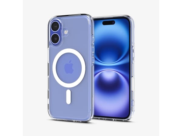 Spigen Ultra Hybrid T (MagFit + Camera Control) iPhone 16 Case White, Cover, Apple, iPhone 16, 15.5 cm (6.1"), Transparent, White