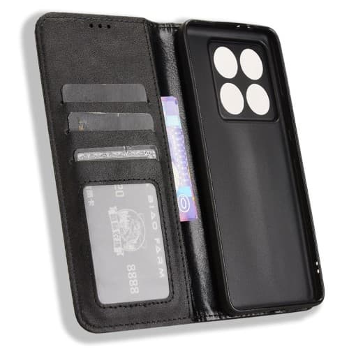 Till Xiaomi 14T Plånboksfodral  - Svart