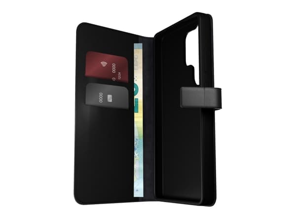 PURO Wallet Stand, Lommebok-etui, Samsung, Galaxy S25 Ultra, 17,5 cm (6.9"), Sort
