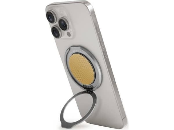 UNIQ Gripfit 360 Magnetic Mount&Kickstand magnetisk holder i gul farge