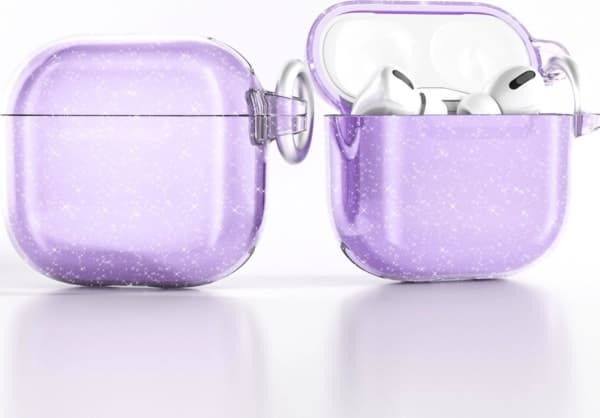 Glitterfodral för AirPods 4 - lila