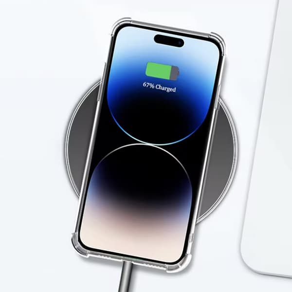 iPhone 16 2-i-1 Tunt Transparent Skal med Kortfack