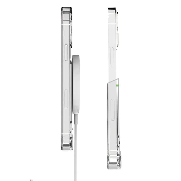 iPhone 16 2-i-1 Tunt Transparent Skal med Kortfack