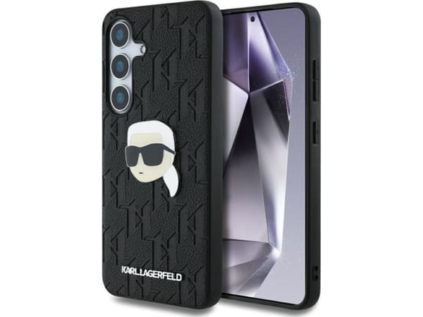 Karl Lagerfeld fodral till SAMSUNG S25 KLHCS25SPGKLKIPK (PU Monogram K. Huvudnål) Svart