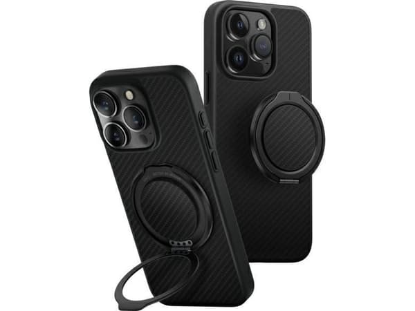 UNIQ Keva Air Apple iPhone 16 Pro 6.3" Magclick Charging dėklas telefonui juodos spalvos