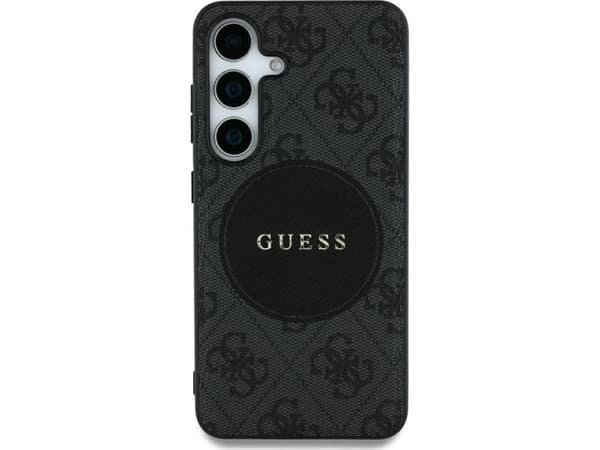 Fodral Guess 4G Round Patch Classic Logo MagSafe för Samsung Galaxy S25 Ultra svart