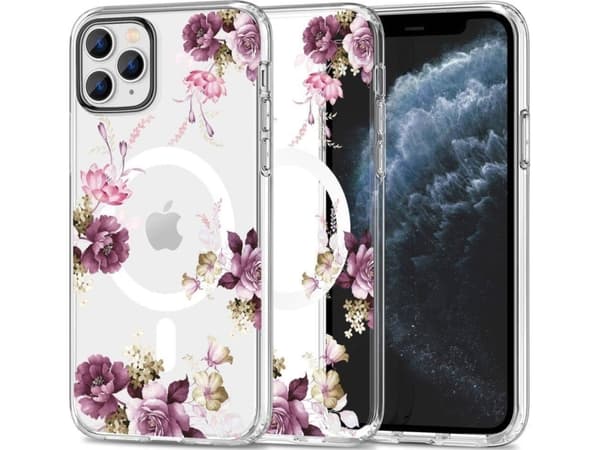 Tech-Protect Etui IPHONE 11 PRO Tech-Protect MagMood MagSafe Spring Floral transparentne