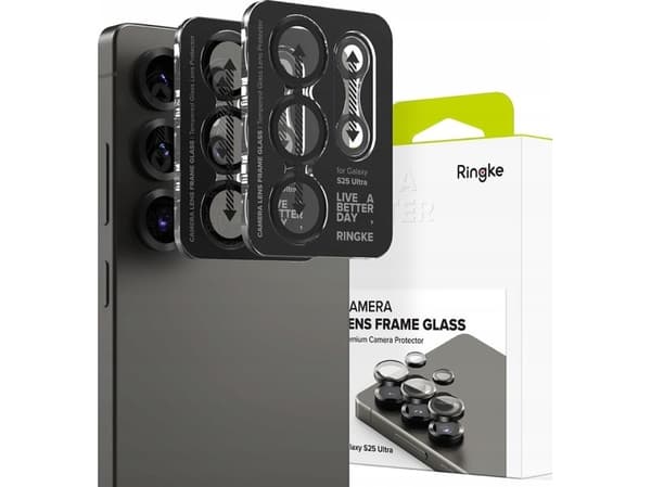 KAMERADEKSEL RINGKE KAMERA RAMMEBESKYTTELSE 2-PAK GALAXY S25 ULTRA SVART