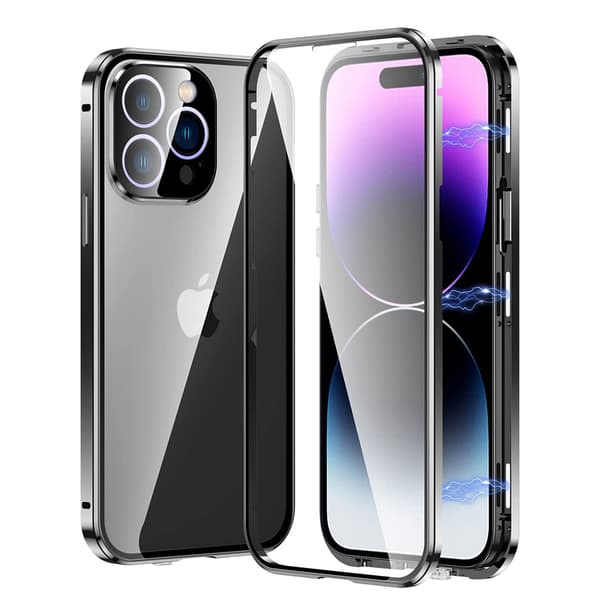 iPhone 16 Pro - Exklusivt Magnetiskt Skal med Härdat Glas