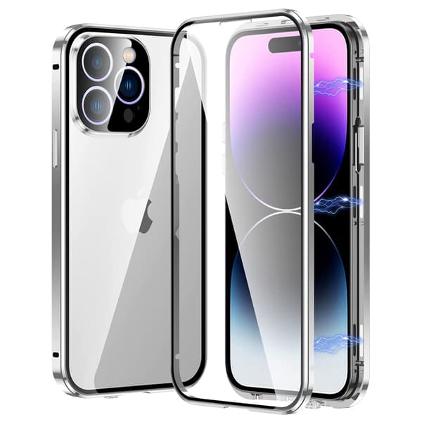 iPhone 16 Pro - Exklusivt Magnetiskt Skal med Härdat Glas