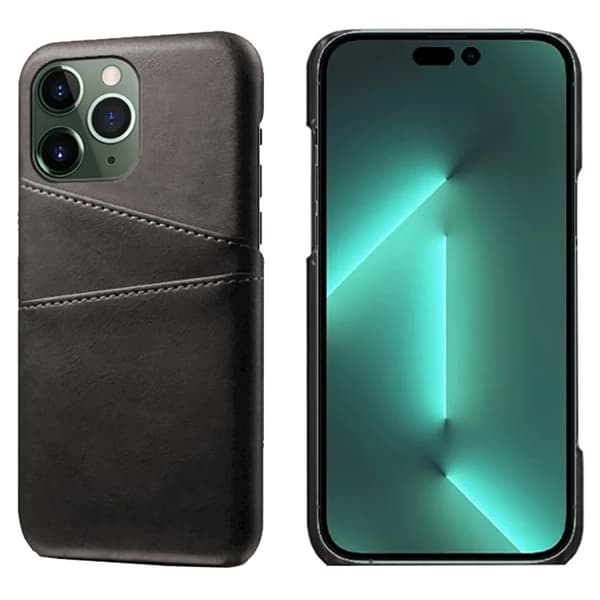 iPhone 16 Pro Max - Stilrent LEMANS Skal med Kortplatser Svart