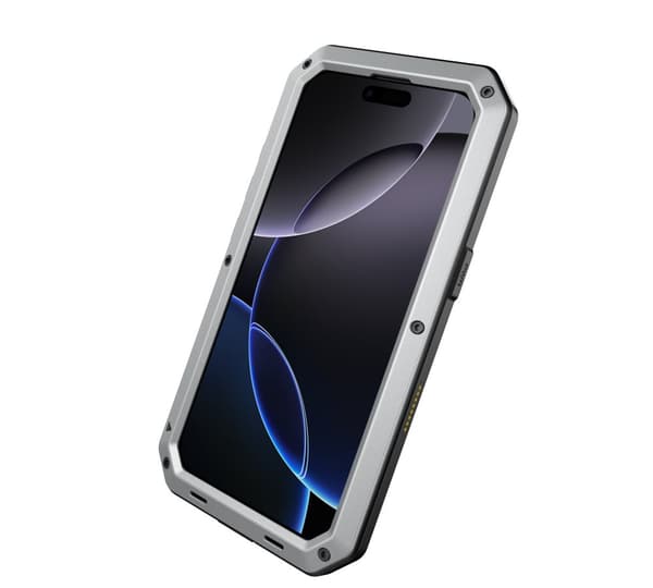 iPhone 16 Pro - Stötsäkert HEAVY DUTY Skal - Aluminiumskydd