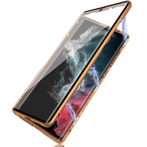 Samsung Galaxy S24 FE - Skal med Dubbelt Härdat Glas + Metall Bumper