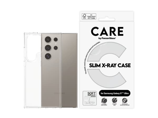 CARE by PanzerGlass X-Ray - Baksidedeksel for mobiltelefon - myk basis - 100 % resirkulert termoplastisk polyuretan (TPU) - gjennomsiktig - for Samsu