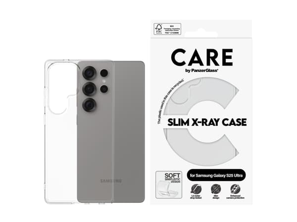 CARE by PanzerGlass X-Ray - Baksidedeksel for mobiltelefon - myk basis - 100 % resirkulert termoplastisk polyuretan (TPU) - gjennomsiktig - for Samsu