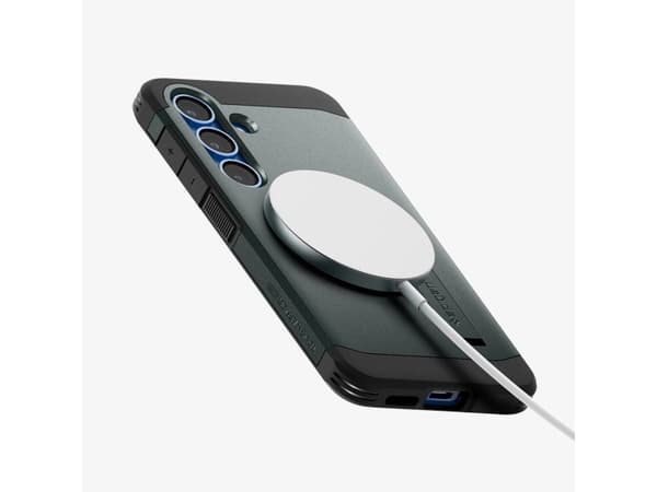 Spigen Tough Armor AI (MagFit), Omslag, Samsung, Galaxy S25 Plus, 17 cm (6.7"), Mörkgrön