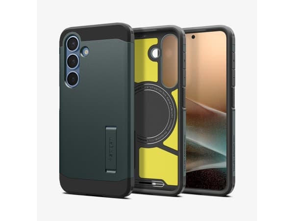 Spigen Tough Armor AI (MagFit), Omslag, Samsung, Galaxy S25 Plus, 17 cm (6.7"), Mörkgrön