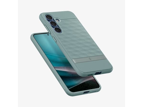 Spigen Galaxy S25 Case Parallax (MagFit) Sage Green, Cover, Samsung, Galaxy S25, 15.8 cm (6.2"), Green