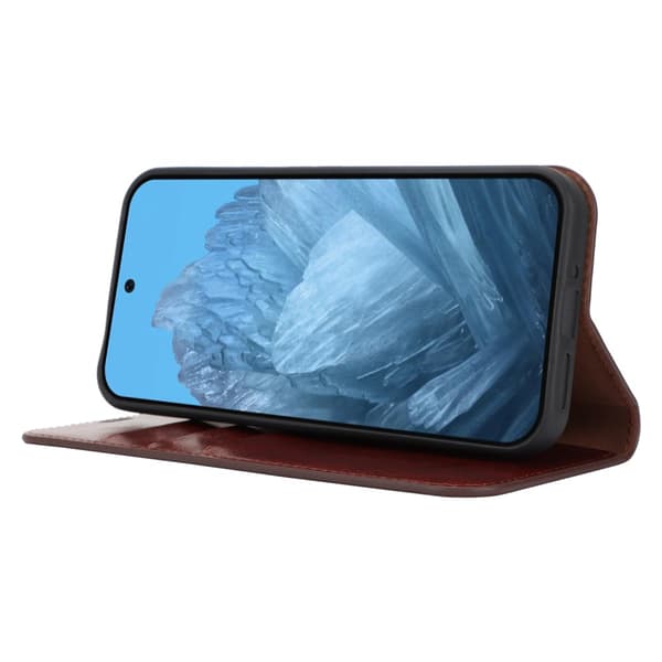 Mobilfodral Google Pixel 9 Pro XL Äkta Läder Mörkbrun