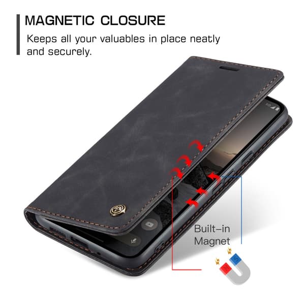 CaseMe Slim Plånboksfodral Google Pixel 9 Svart