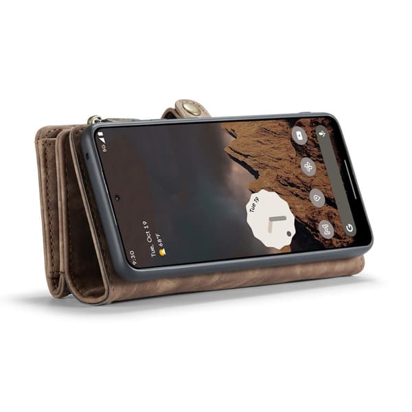 CaseMe Multi-Slot 2 i 1 Plånboksfodral Google Pixel 9 Pro XL Brun