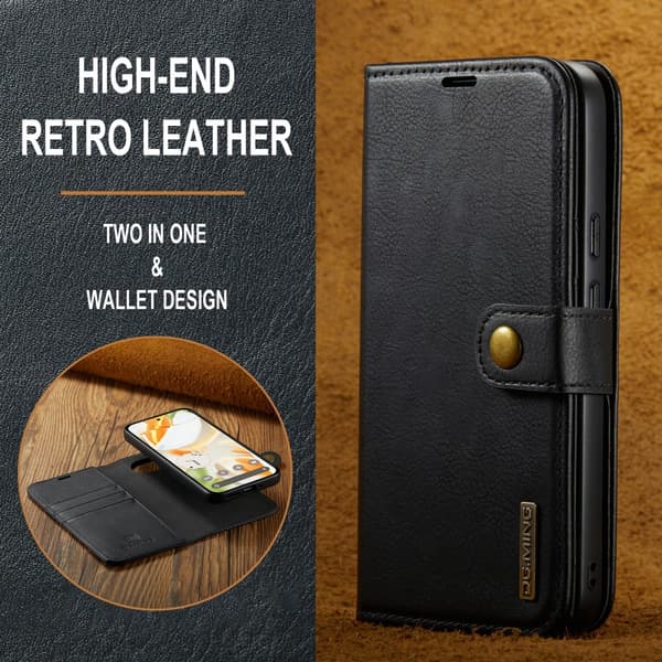 DG.MING 2-in-1 Magnet Wallet Google Pixel 9 Pro Black