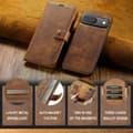 Miniatyrbild 9 av 10: DG.MING 2-in-1 Magnet Wallet Google Pixel 9 Cognac