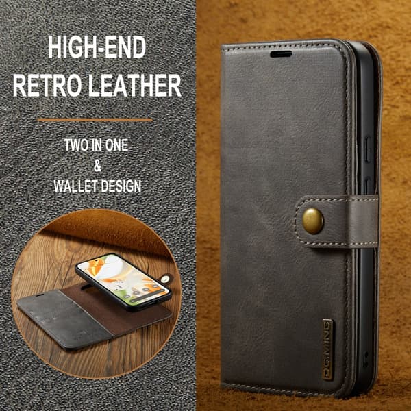 DG.MING 2-in-1 Magnet Wallet Google Pixel 9 Pro Brown