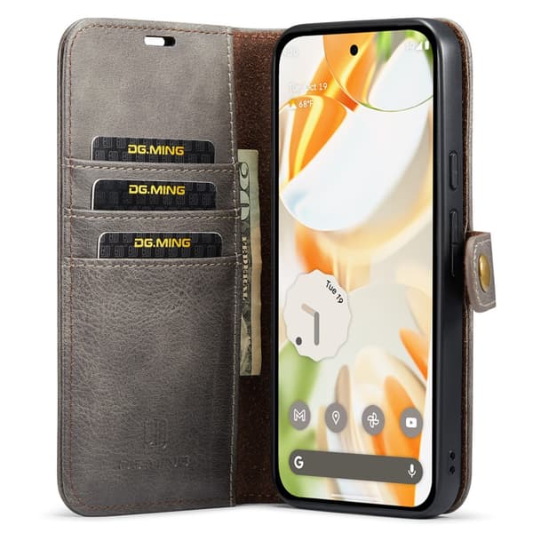 DG.MING 2-in-1 Magnet Wallet Google Pixel 9 Pro Brown