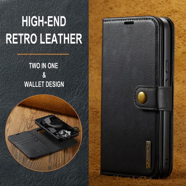 DG.MING 2-in-1 Magnet Wallet Google Pixel 9 Pro XL Black