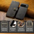 Miniatyrbild 8 av 10: DG.MING 2-in-1 Magnet Wallet Google Pixel 9 Pro XL Brown