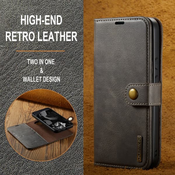 DG.MING 2-in-1 Magnet Wallet Google Pixel 9 Pro XL Brown